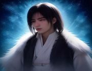 大师兄与反派正面交锋的高燃场面，剑气纵横，大师兄眼神如炬，气场全开