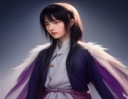 大师兄与小师妹的温馨互动场景，大师兄神情温柔，眼神中透着守护的深意